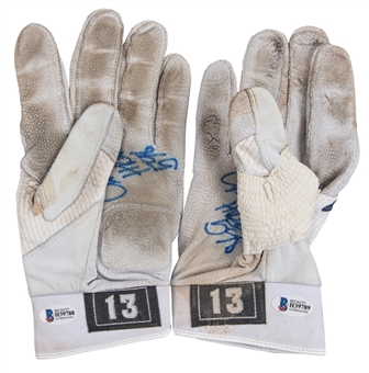 2010 Alex Rodriguez Game Used & Signed Nike Batting Gloves Used For Career Home Run #598 (MLB Authenticated, Rodriguez LOA & Beckett)